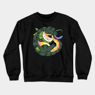 Bigender Watermelon Komodo Dragon Crewneck Sweatshirt